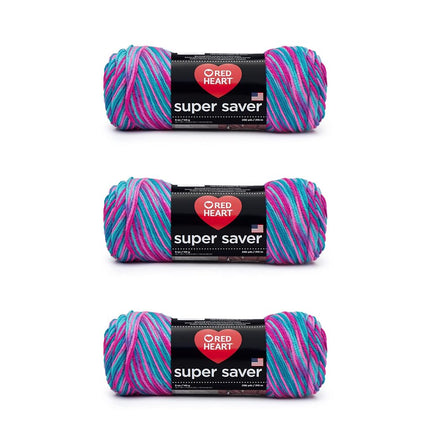 Red Heart Super Saver Pack of 3 - Bonbon Print - 7