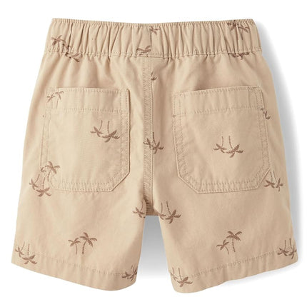 The Children's Place Short Cargo Uniforme à Enfiler pour Garçon, Marron Clair, 12-18 Mois