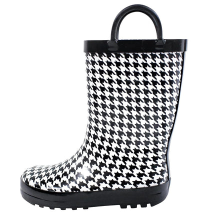 Hudson Baby Unisex-Child Rain Boot, Houndstooth, 11 Toddler