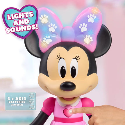Disney Jr. Minnie Mouse Pets Fun Doll 10" Poseable Mini Doll for Ages 3+