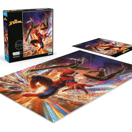 Buffalo Games Marvel Spider-Man Webslinging Into The Night 1000 Piece Jigsaw Puzzle for Adults – Action-Packed Marvel Jigsaw Puzzle Made in The USA