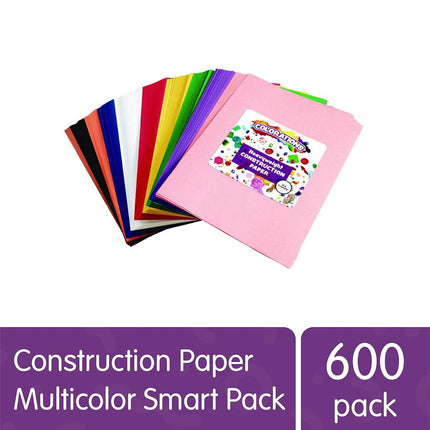 Colorations SMARTSTK Colorations Construction Paper Smart Pack (Pack of 600)