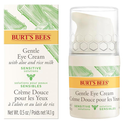 Burt's Bees 98.9% Natural Hydrating Daily Eye Cream Tube, Sensitive Formula, 14.1 g