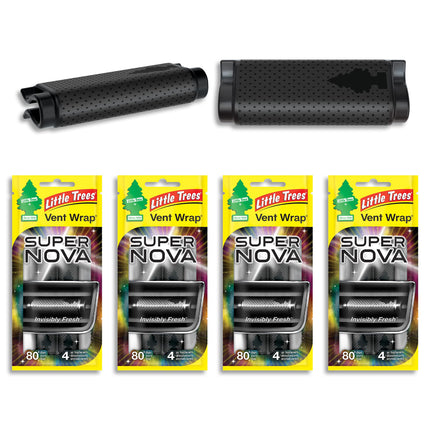 LITTLE TREES Car Air Freshener | Vent Wrap Provides Long-Lasting Scent, Invisibly Fresh! | Supernova, 16 Air Fresheners
