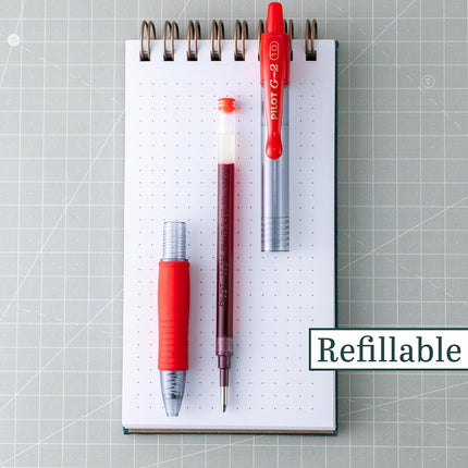 Pilot G2 Retractable Premium Gel Ink Roller Ball Pens, Bold Point, Red Ink, Dozen Box (31258)