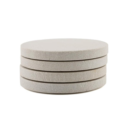 Thirstystone Natural Sandstone Coaster with Protective Cork Backing 4 Pack Eco-Friendly, Absorbent, Easily Wipes Clean