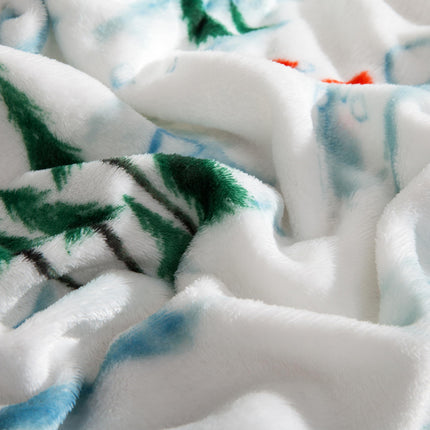 Elegant Comfort Luxuriously Soft 4-Piece Holiday Velvet Plush Flannel Sheet Set - Premium Quality - Cozy Warm, Christmas Fuzzy Velvet Flannel Fleece Deep Pocket Sheet Set - Twin XL, Skiing Penguins