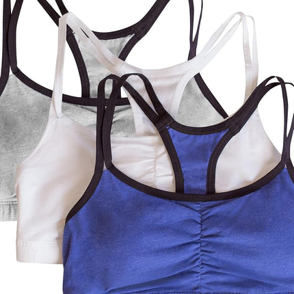 MMSD Women's Cotton Pullover Sport Bra(Pack of 3)