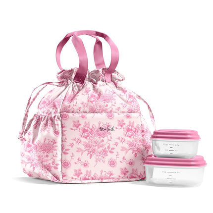 Fit & Fresh Cromwell Cinch Lunch Bag for Women | Insulated Lunch Box with Containers