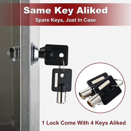 Naissian RV Lock for Storage Door 1 1/8 Inch, Camper Travel Trailer Compartment Cabinet Drawer With Keys, Pack of 1 With 4 Keyed Alike and Manual