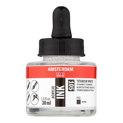 Amsterdam Acrylic Ink Bottle 30 ml Titanium white 