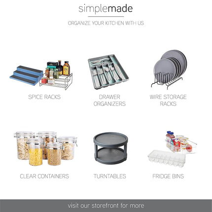 SIMPLEMADE 3-Tier Spice Rack Organizer - Versatile Storage Shelf for Kitchen, Bathroom, Bedroom & Office, Set of 1, Expandable Sage
