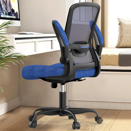Office Chair, Ergonomic Desk Chair with Adjustable Lumbar Support, High Back Mesh Computer Chair with Flip-up Armrests-BIFMA Passed Task Chairs (Modern, Royal Blue)
