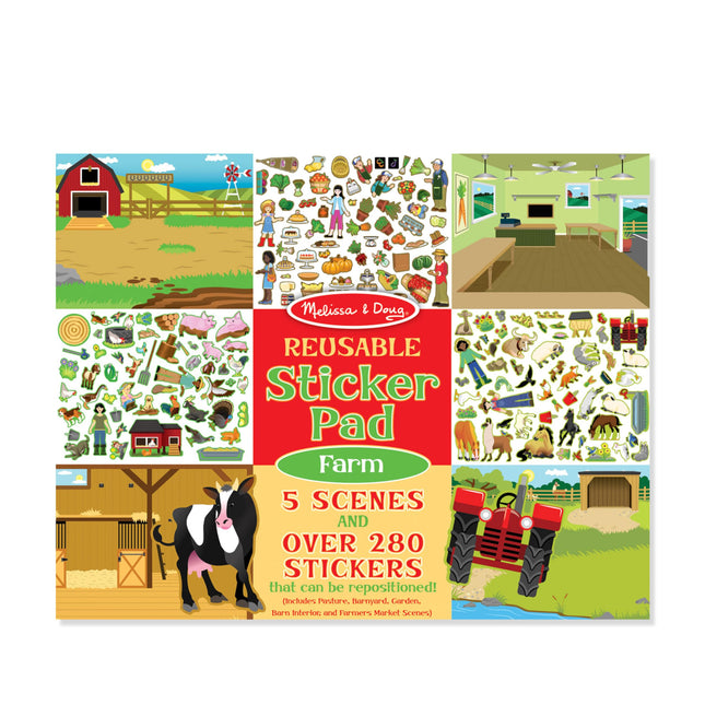 Melissa & Doug Reusable Sticker Pad: Farm - 280+ S