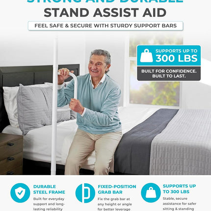 Able Life Universal Floor to Ceiling Grab Bar, Elderly Tension Mounted Transfer Pole, Bathroom Safety Grab Bar and Support Rail with Assist Handle (Eligible for VAT Relief in the UK)