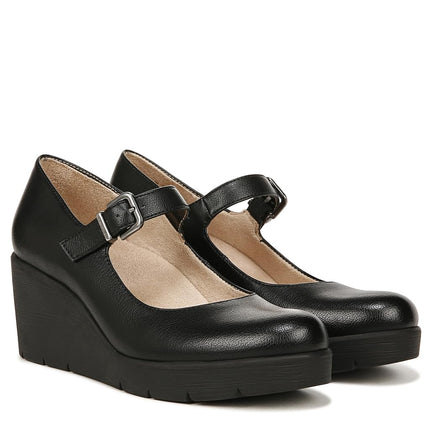 Naturalizer Women's Soul, Adore Mary Jane Wedge, Black, 11 Wide