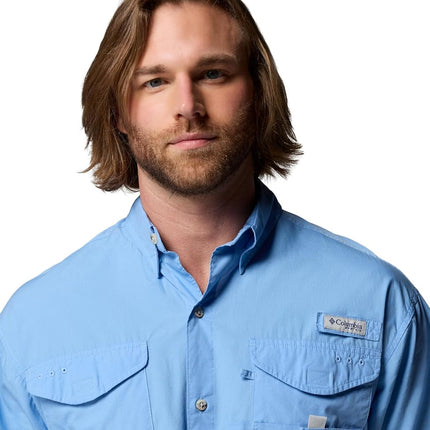 Columbia Men's Bonehead Short Sleeve Shirt, Blue, XX-Small