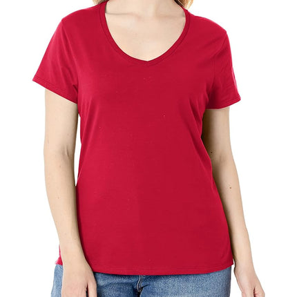 Hanes Perfect-T V-Neck T-Shirt, Cotton Short Sleev