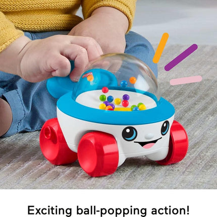 Fisher-Price Corn Popper Vehicle Push-Along Toy with Sounds for Baby & Toddler