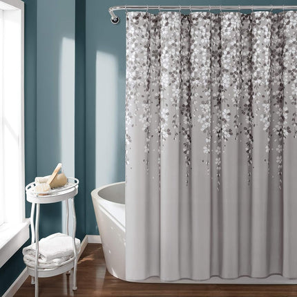 Lush Decor Weeping Flower Shower Curtain, 72" x72"
