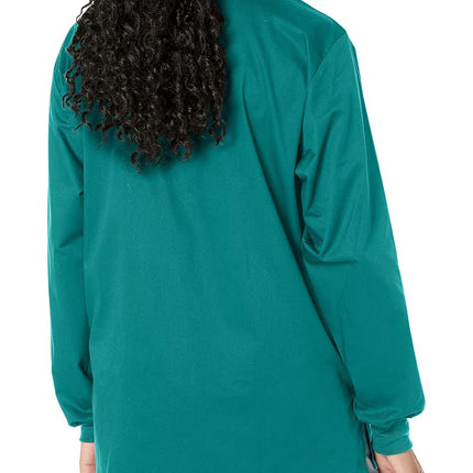 WonderWink Unisex-Adult's Snap Front Jacket, Teal Blue, Small