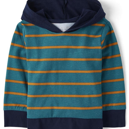 The Children's Place Baby Boys' and Toddler Hoodie Sweatshirt, Vanilla Blue, 9-12 Months