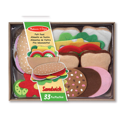 Melissa & Doug Felt Food Sandwich Set | Pretend Pl