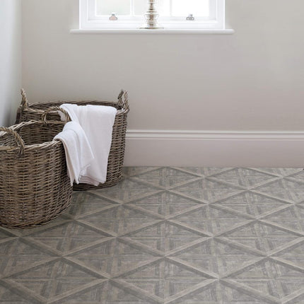 FloorPops FP3295 Townhouse Peel & Stick Floor Tiles, Gray