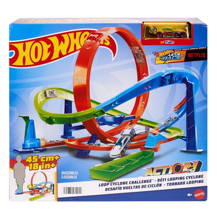 Hot Wheels Action Loop Cyclone Challenge Track Set & Toy Car