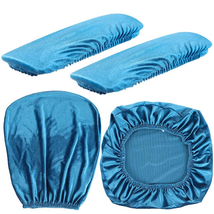Tallew 4 Pcs Office Chair Covers Set with Armrest, Stretchable,Sapphire