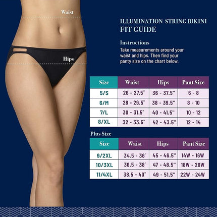 Vanity Fair womens18108Illumination Body Shine String Bikini Panty 18108 Bikini Underwear - - 12