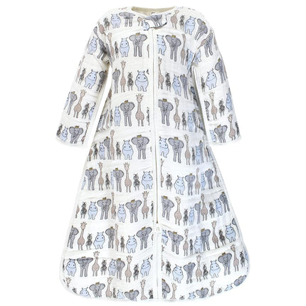 Hudson Baby Saco de dormir de muselina de manga larga unisex para bebé, manta ponible, saco de dormir, Royal Safari, 18-24 meses