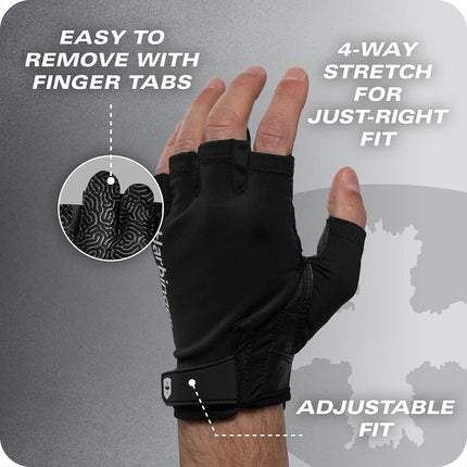 Harbinger Pro Gloves 3.0 - High Performance Training Gloves with Enhanced Grip, Breathable and 4-Way Extendable, Leather Reinforcement, Adjustable Wrist Closure,