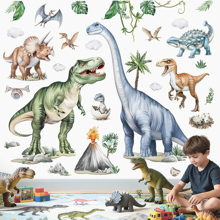 wondever Large Dinosaur Wall Stickers Watercolor T