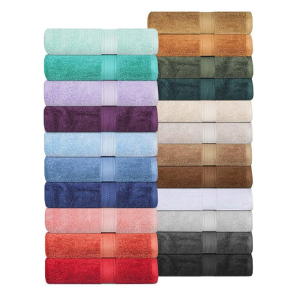 Lot de 4 serviettes à main supérieures en coton égyptien, serviettes de luxe ultra douces, essentiels épais et moelleux, absorbantes et lourdes, pour salle de bain d'invités, hôtel, spa, salle de bain à domicile, essentiels de douche, noir