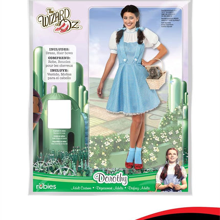 Rubies Official Wizard of Oz Dorothy, Adults Costume - Standard,Blue Halloween