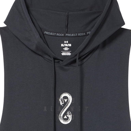 Sudadera sin mangas con capucha Project Rock Snake para hombre de Under Armour, (001) Negro / Arcilla Blanca / Blanco, XXL