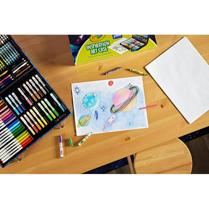CRAYOLA Inspiration Art Case Coloring Set - Tie-Dye (140ct), Art Supplies Set For Kids, Drawing Kit, Travel Gift for Girls & Boys, Ages 5+