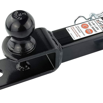 TOPTOW ATV/UTV Trailer Hitch Towing Ball Mounts, 2-Inch Ball, Clevis Pin, Fits 2-Inch Receiver