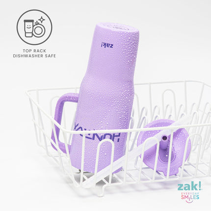 Zak Designs Kpop Demon Hunters Gobelet de voyage Sutton pour les déplacements, 887 ml en acier inoxydable avec isolation sous vide, paille en silicone et poignée de transport pour boissons froides (Huntrix)
