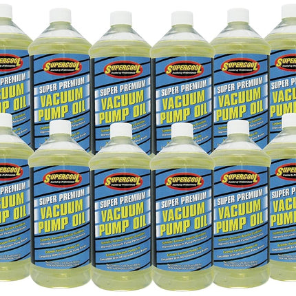 Aceite de bomba de vacío sintético superprémium TSI Supercool V32-12CP - 32 oz, paquete de 12