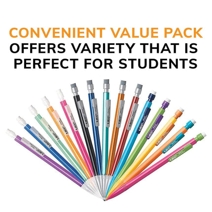 BIC Variety Pack, Assorted Sizes, 0.5mm, 0.7mm, 0.9mm, Refillable Design for Long-Lasting Use (Pack of 3, 180 Count Total)