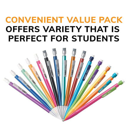 BIC Variety Pack, Assorted Sizes, 0.5mm, 0.7mm, 0.9mm, Refillable Design for Long-Lasting Use (Pack of 3, 180 Count Total)