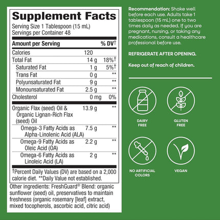 Nature's Way Flax Oil Super Lignan, 24 Ounce