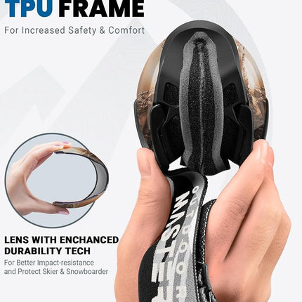 OutdoorMaster Ski Goggles with Cover Snowboard Snow Goggles OTG Anti-Fog for Men Women, Vlt 58.01%