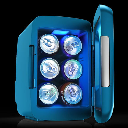 Frigidaire EFMIS179 Gaming Light Up Mini Beverage Refrigerator, Blue