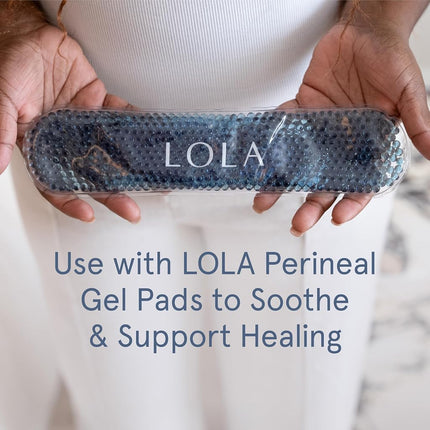 LOLA Organic Cotton Postpartum Pads - Max Absorbency Pads for Postpartum Bleeding - Extra-Long Overnight Liners for Women - Hospital Bag Essentials - 32 Count, Unscented