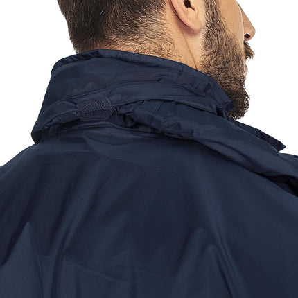 33,000ft Packable Rain Jacket Men's Lightweight Waterproof Rain Shell Jacket Raincoat with Hood for Golf Cycling Windbreaker, Dark Blue, Small