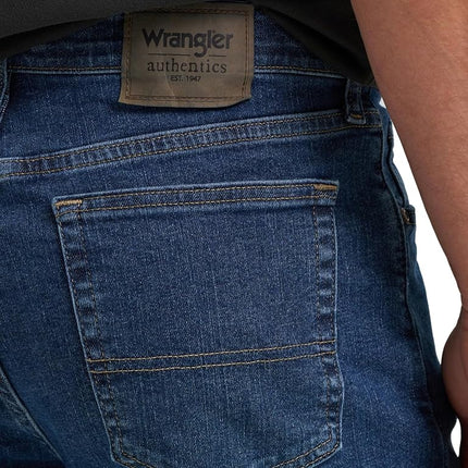 Wrangler Men's Regular Fit Comfort Flex Waist Jean, Blue, 38W x 30L