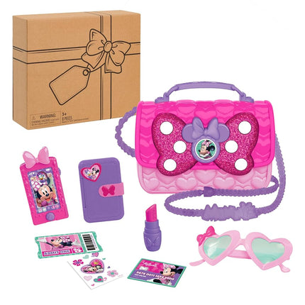 Disney Junior Minnie Mouse Bowfabulous Bag Set, 7-pieces, Dress Up and Pretend Play, Kids Toys for Ages 3 Up by Just Play